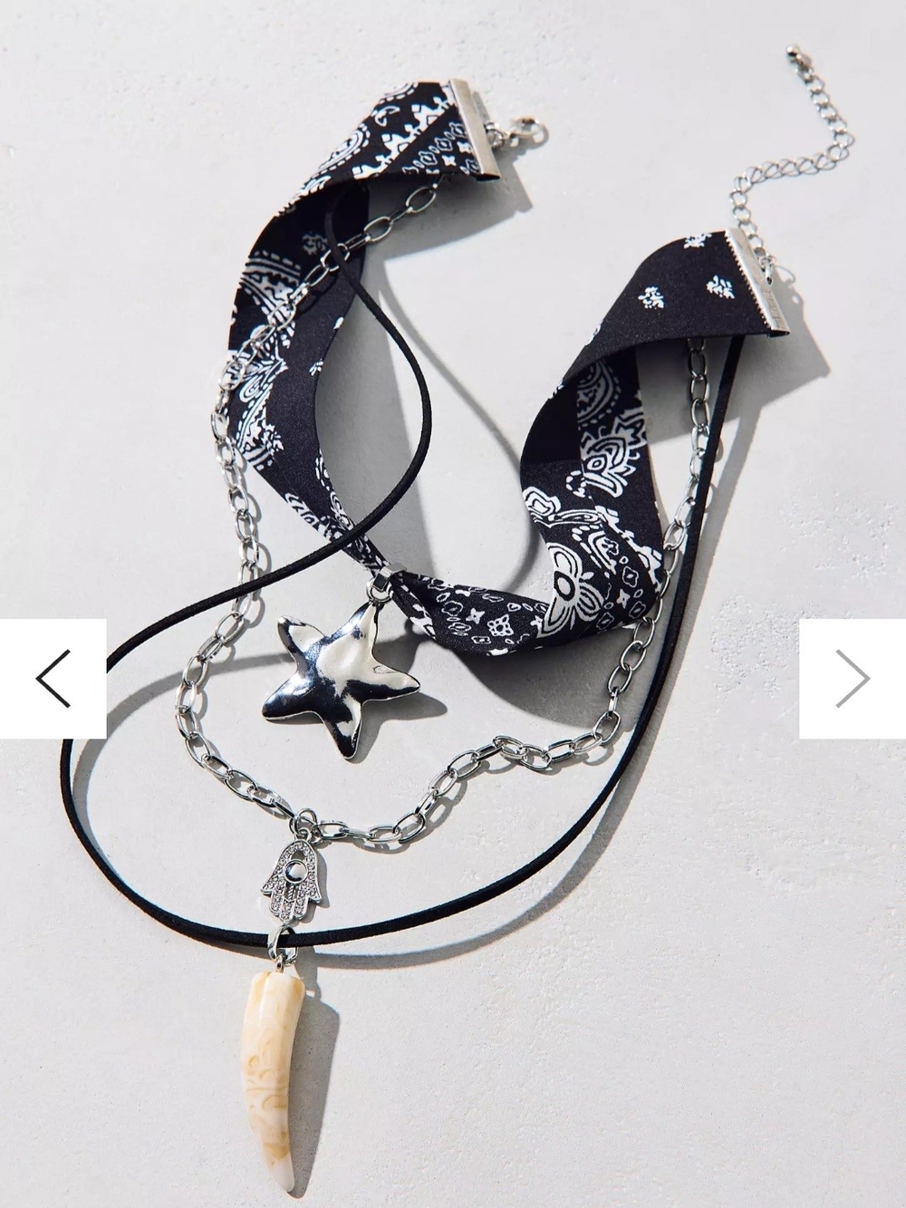 Urban Outfitters Jupiter Bandana Layered Necklace